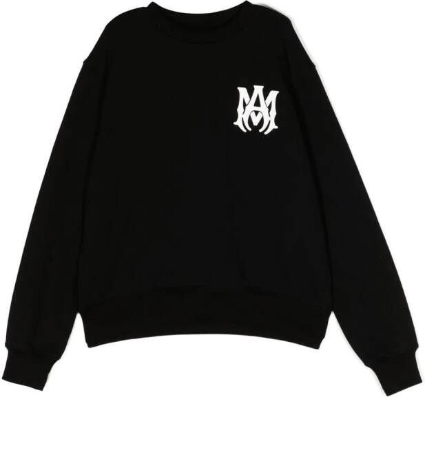 AMIRI KIDS Sweater met monogramprint Zwart