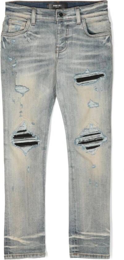 AMIRI KIDS Jeans met gerafeld-effect Blauw