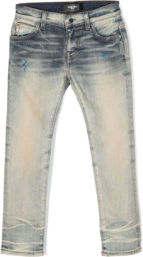 AMIRI KIDS Jeans met logopatch Blauw