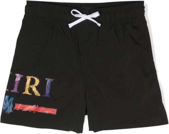 AMIRI KIDS Shorts met logoprint Zwart