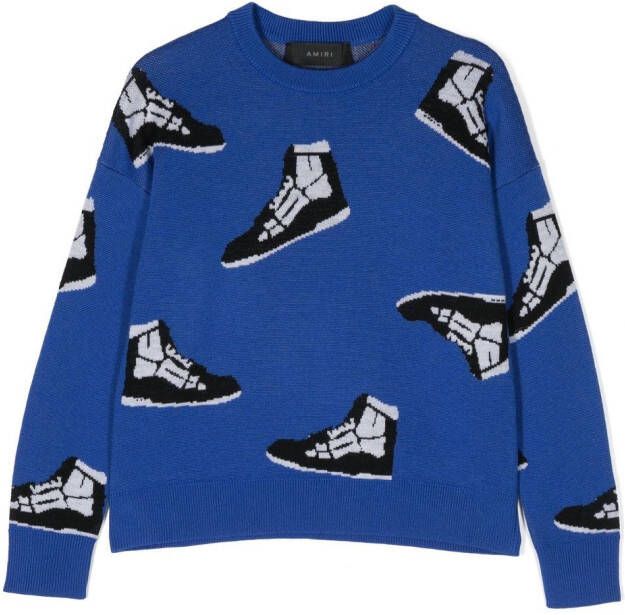 AMIRI KIDS Sweater met print Blauw