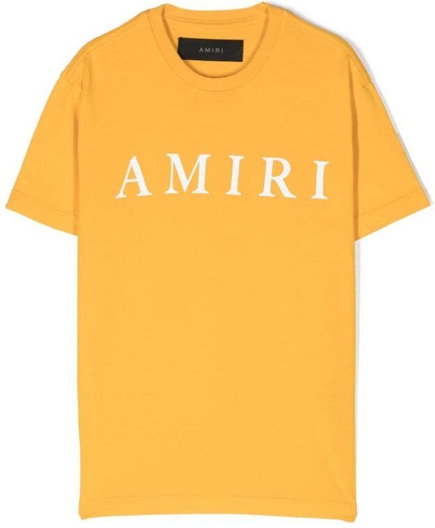 AMIRI KIDS T-shirt met logoprint Geel