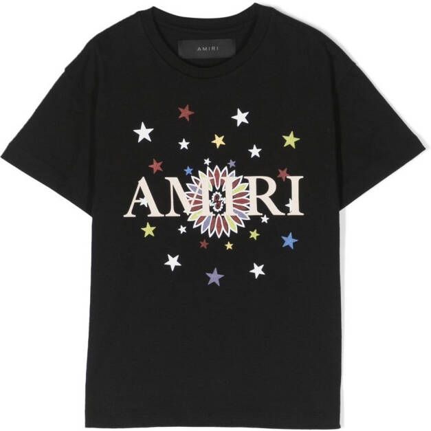 AMIRI KIDS T-shirt met logoprint Zwart