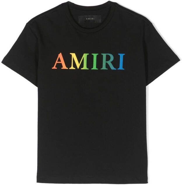 AMIRI KIDS T-shirt met logoprint Zwart