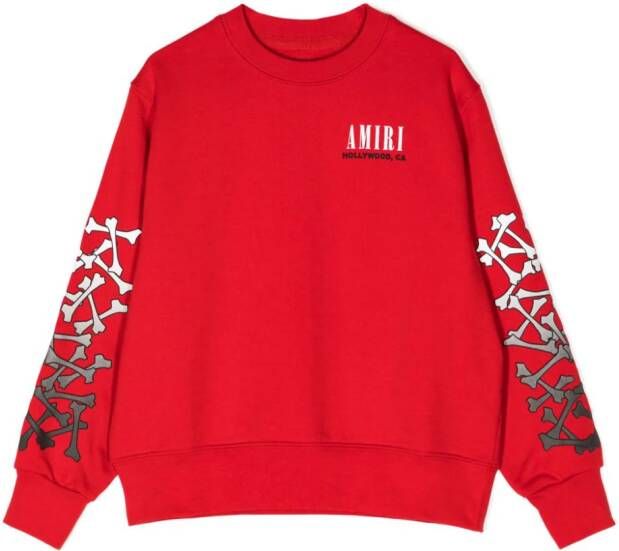 AMIRI KIDS T-shirt met print Rood