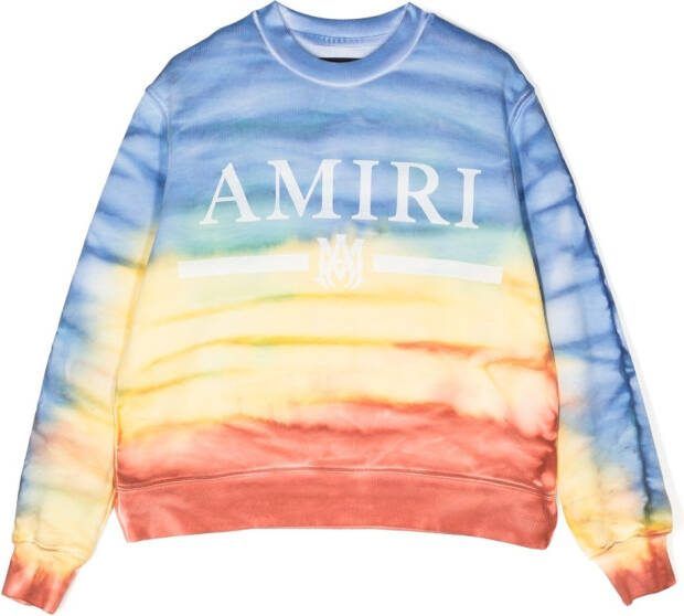 AMIRI KIDS Sweater met tie-dye print Blauw