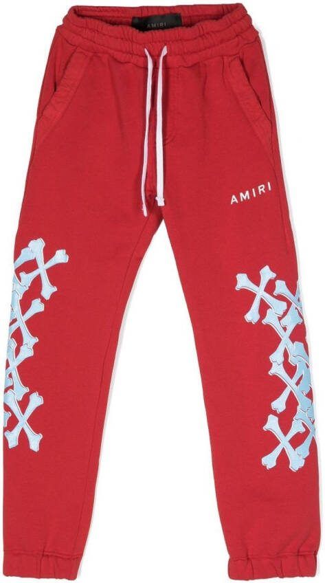 AMIRI KIDS Trainingsbroek met logoprint Rood