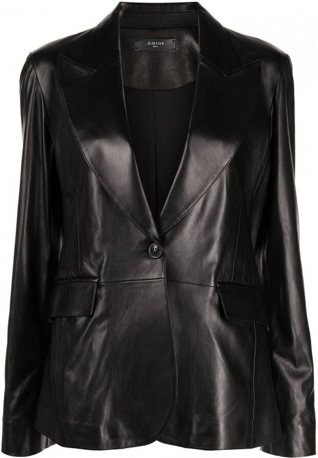 AMIRI Leren blazer Zwart