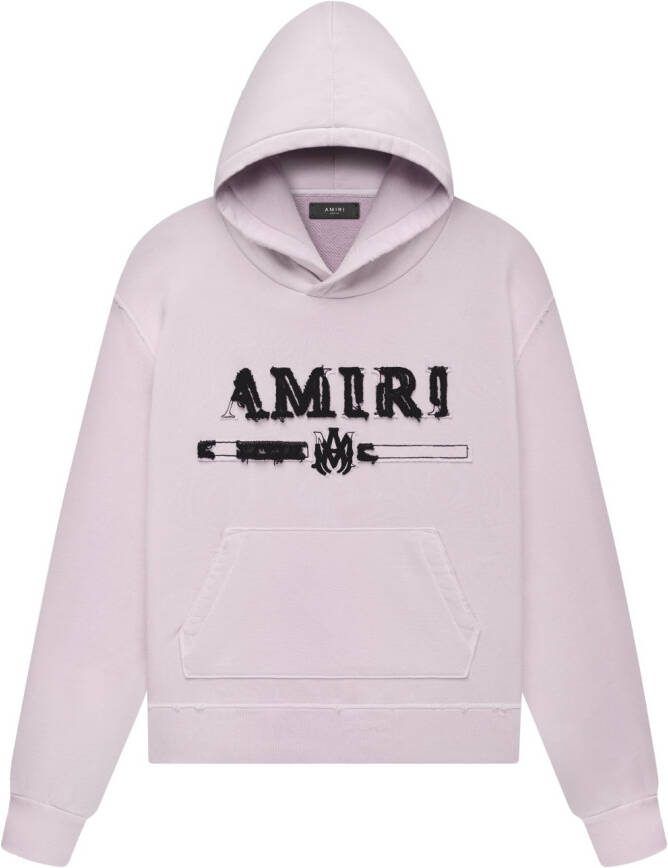 AMIRI Hoodie met verfraaid logo Roze