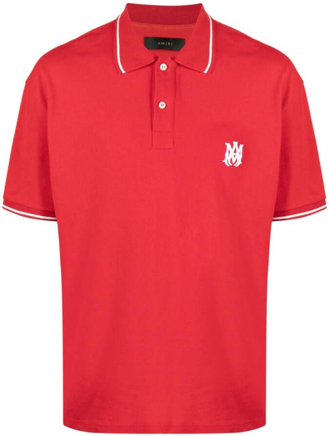 AMIRI Poloshirt met geborduurd logo Rood