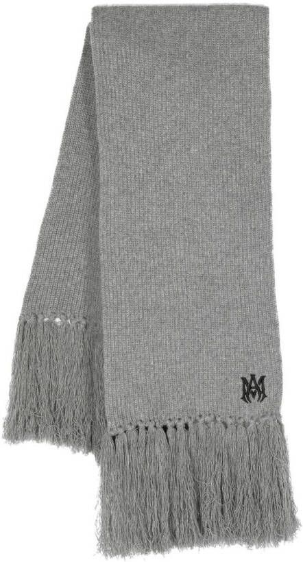 AMIRI Sjaal met geborduurd logo Grijs