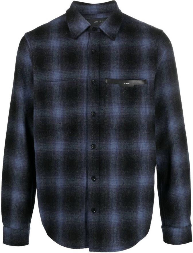 AMIRI Geruit overhemd Blauw