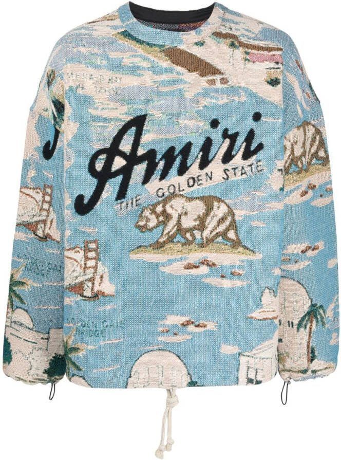 AMIRI Trui met logoprint Blauw