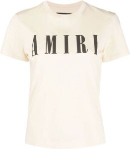 AMIRI T-shirt met logoprint Beige