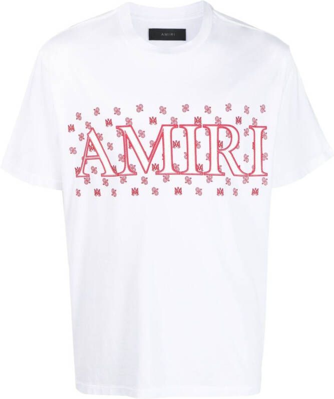 AMIRI T-shirt met paisley-print Wit
