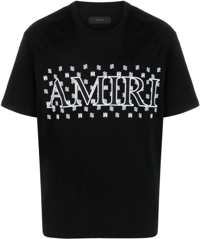 AMIRI T-shirt met paisley-print Zwart