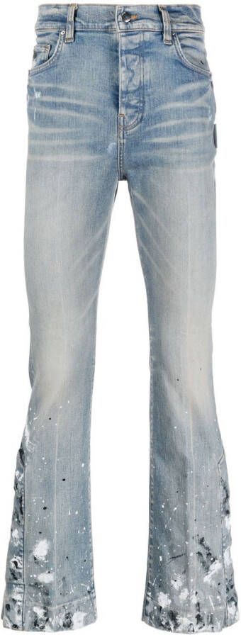 AMIRI Jeans met verfspatten Blauw