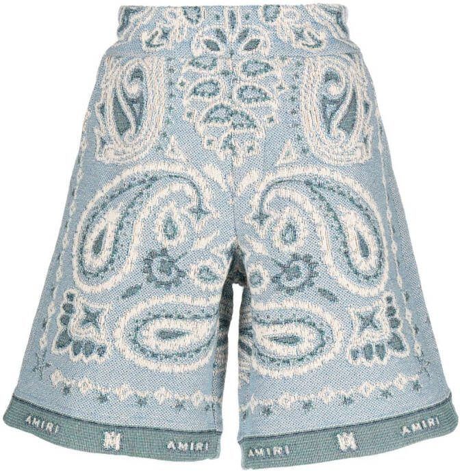 AMIRI Shorts met borduurwerk Blauw