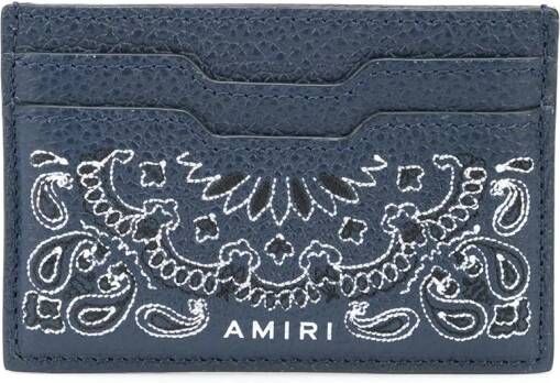 AMIRI Pasjeshouder met bandanaprint Blauw