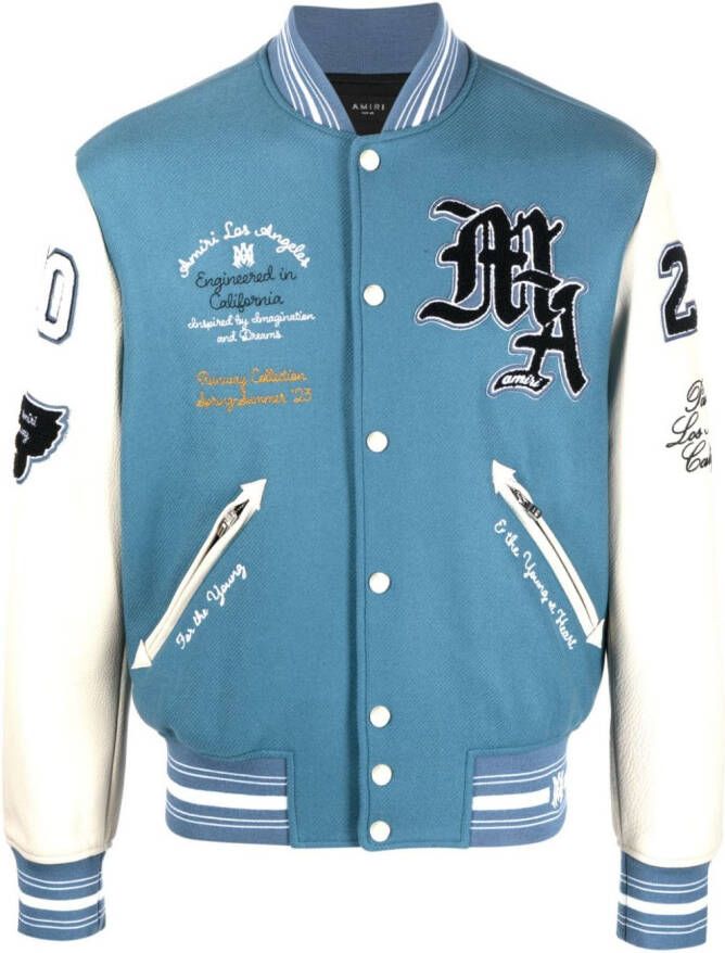 AMIRI Universiteitsjack met patchdetail Blauw
