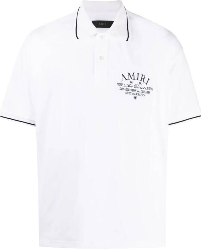 AMIRI Poloshirt met geborduurd logo Wit