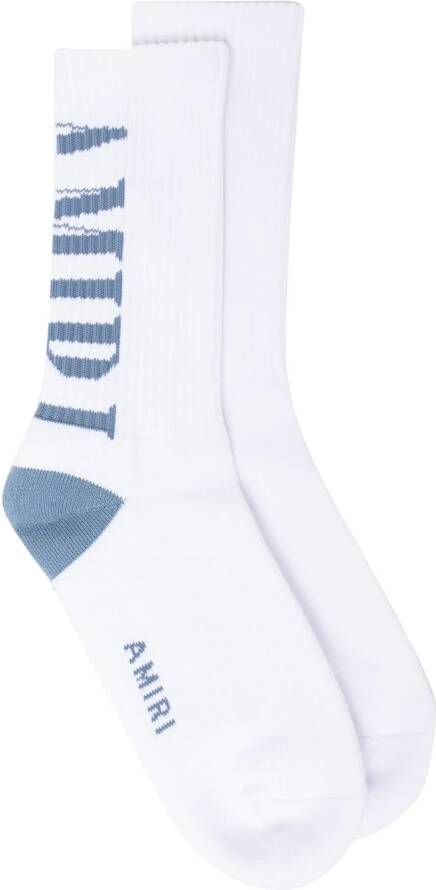 AMIRI Ribgebreide sokken Wit