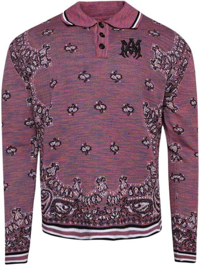 AMIRI Poloshirt met print Paars