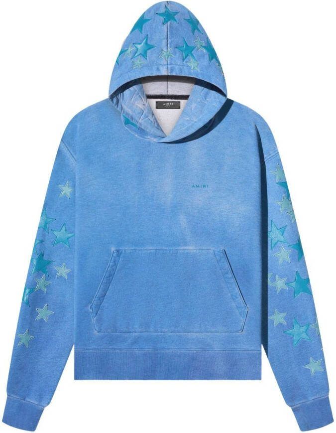 AMIRI Hoodie met verfspray-effect Blauw