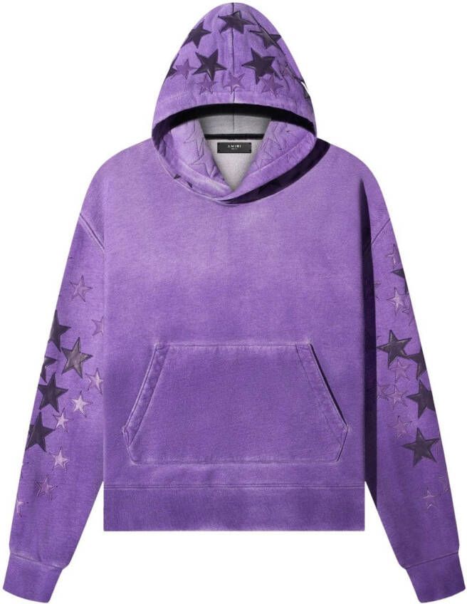 AMIRI Hoodie met sterpatch Paars