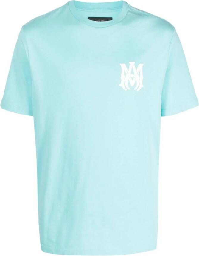 AMIRI T-shirt met logoprint Blauw
