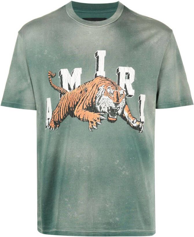 AMIRI T-shirt met logoprint Groen