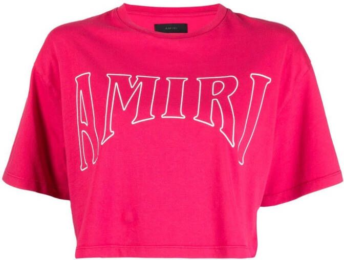 AMIRI T-shirt met logoprint Roze