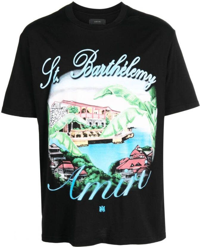 AMIRI T-shirt met print Zwart