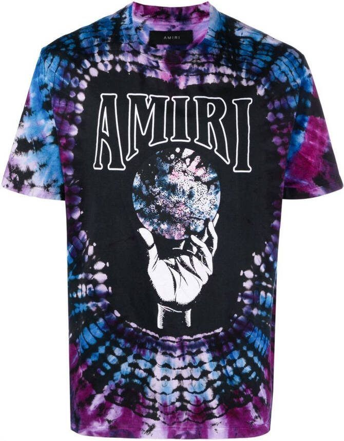 AMIRI T-shirt met tie-dye print Paars