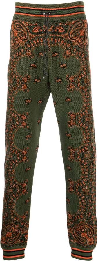 AMIRI Trainingsbroek met paisley-print Groen