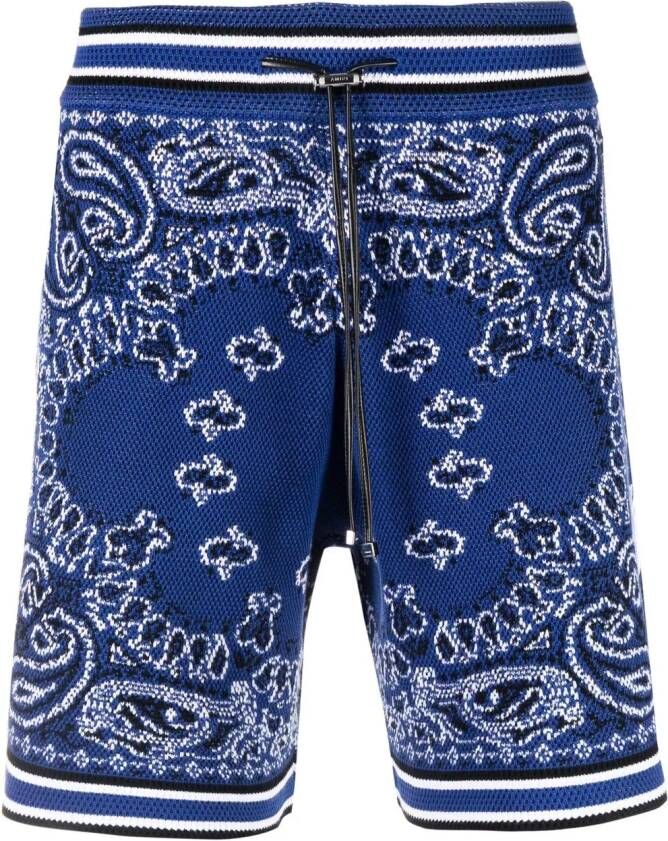 AMIRI Trainingsshorts met bandanaprint Blauw