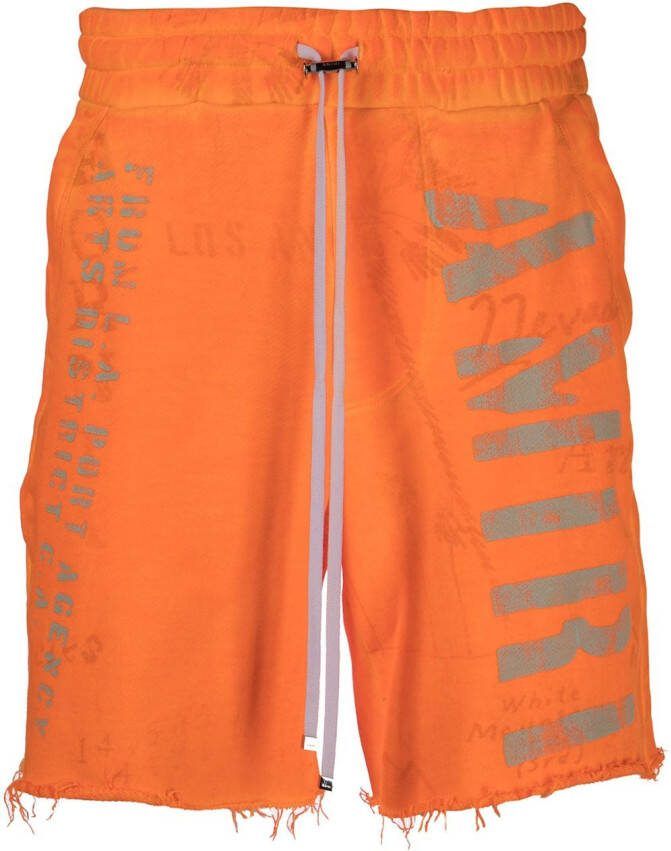 AMIRI Trainingsshorts met logoprint Oranje