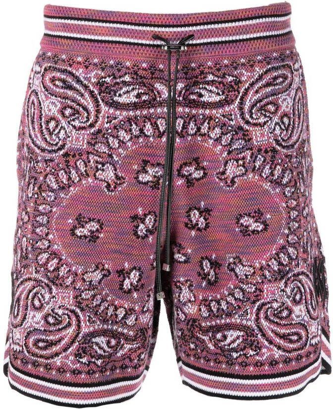 AMIRI Trainingsshorts met paisley-print Paars