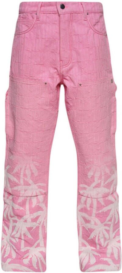 AMIRI x The Webster jeans met palmboomprint Roze