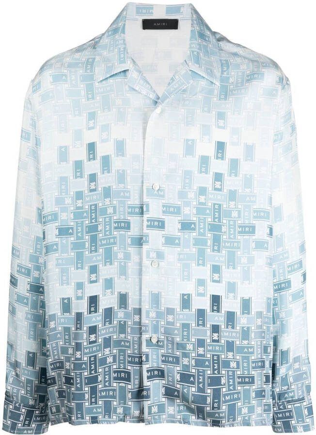 AMIRI Zijden blouse Blauw