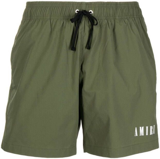 AMIRI Zwembroek met logoprint Groen