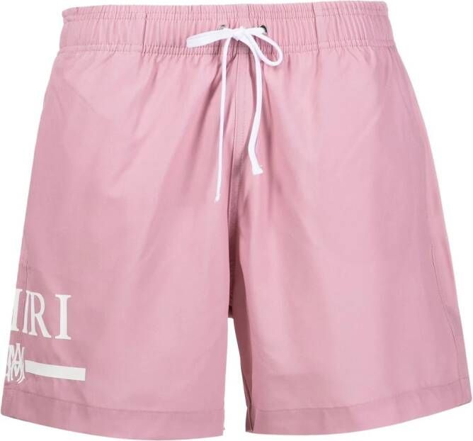 AMIRI Zwembroek met trekkoordtaille Roze