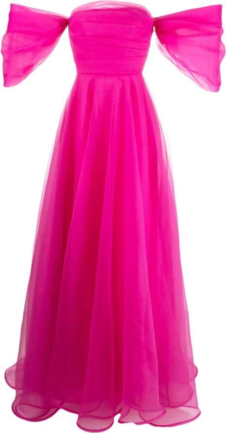 Ana Radu corset-style organza maxi dress Roze