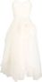 Ana Radu floral-appliqué organza midi dress Wit - Thumbnail 1