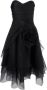 Ana Radu floral-appliqué organza midi dress Zwart - Thumbnail 1