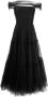 Ana Radu off-shoulder fluted maxi dress Zwart - Thumbnail 1