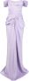 Ana Radu off-shoulder satin maxi dress Paars - Thumbnail 1
