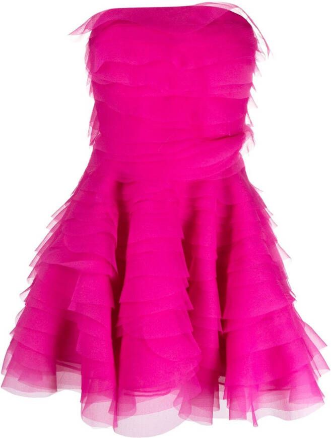 Ana Radu ruffled organza minidress Roze