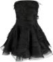 Ana Radu ruffled organza minidress Zwart - Thumbnail 1