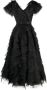 Ana Radu tie-up ruffled maxi dress Zwart - Thumbnail 1